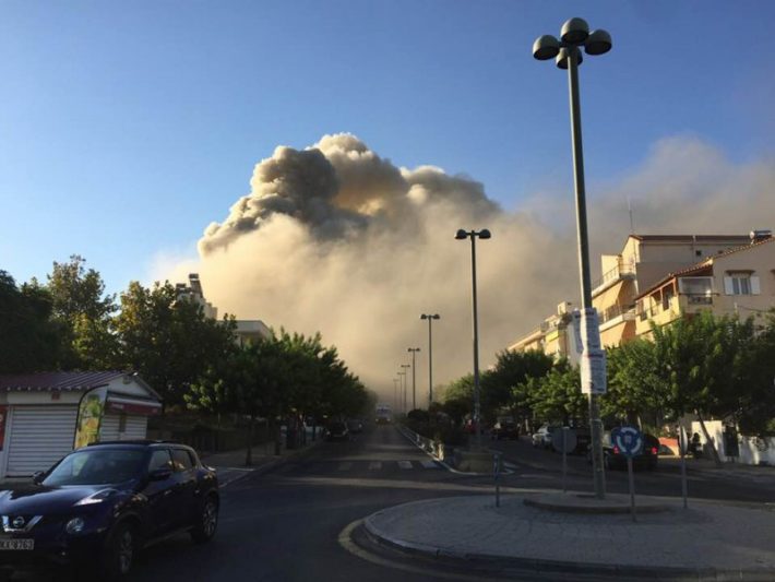 Τεράστια φωτιά στο Πανεπιστήμιο της Κρήτης - ΒΙΝΤΕΟ