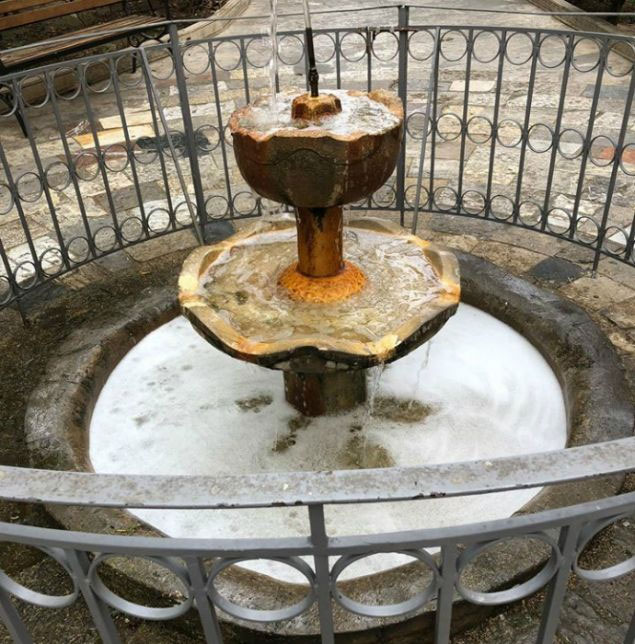 Φρίκη στο Ηράκλειο: έριξαν χλωρίνη σε συντριβάνι που πίνουν νερό περιστέρια και αδέσποτα (ΦΩΤΟ)