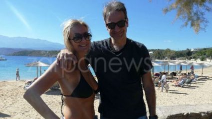 Για μπάνιο στο Μαράθι Κυριάκος και Μαρέβα (ΦΩΤΟ) Για μπάνιο στο Μαράθι Κυριάκος και Μαρέβα (ΦΩΤΟ)