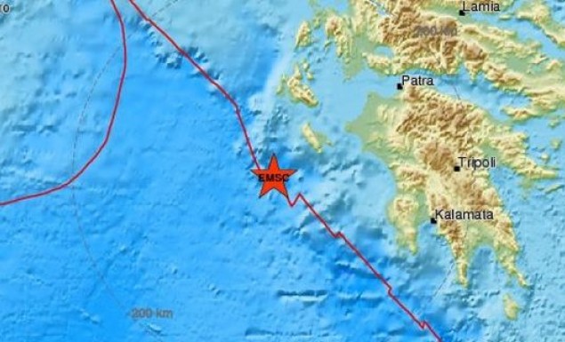 Σεισμός 4,2 ρίχτερ νοτιοδυτικά της Ζακύνθου