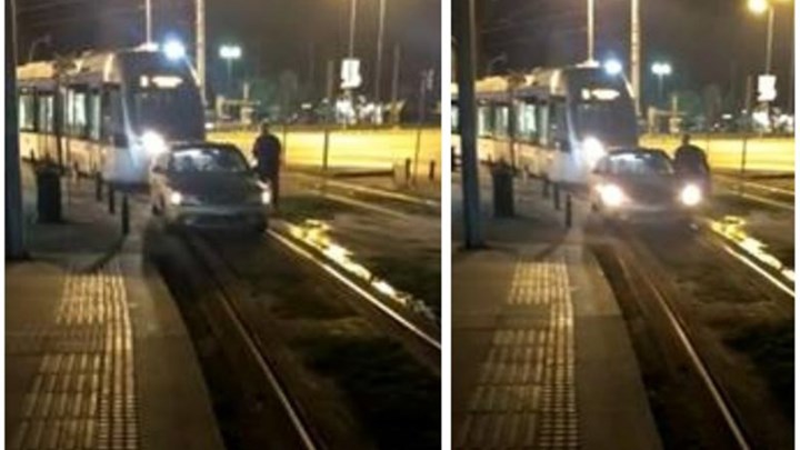 «Σεβασμός» στον ΚΟΚ: Παράτησε το αυτοκίνητο πάνω στις γραμμές του τραμ για να πάει στο ΑΤΜ (BINTEO)