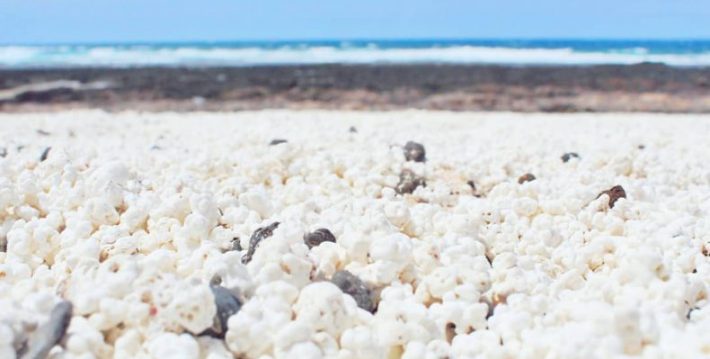 Μια παραλία με βότσαλα σε σχήμα… ποπ κορν! (ΦΩΤΟ)