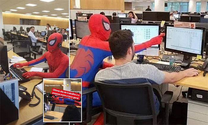 Πήγε στη δουλειά του ντυμένος... Spiderman και παραιτήθηκε - ΒΙΝΤΕΟ