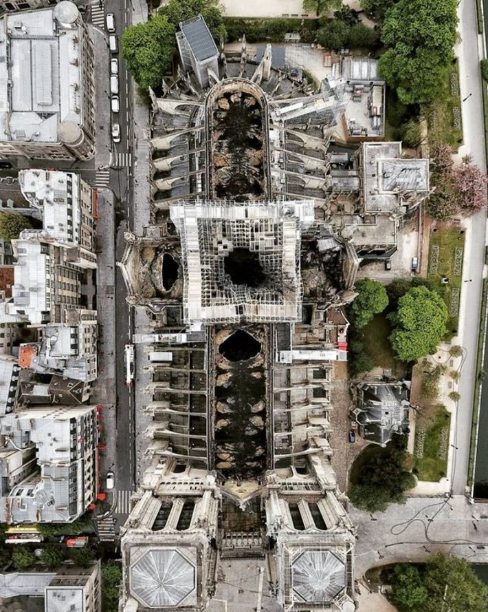 Η Παναγία των Παρισίων από drone - Το μέγεθος της καταστροφής (ΦΩΤΟ+ΒΙΝΤΕΟ)