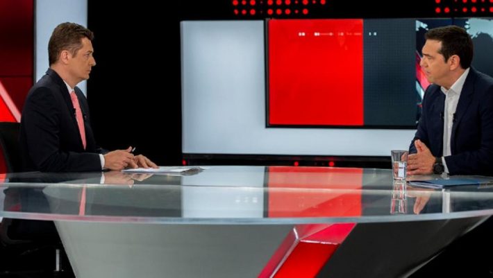 Ο Αλέξης Τσίπρας στο κεντρικό δελτίο του Alpha Ο Αλέξης Τσίπρας στο κεντρικό δελτίο του Alpha