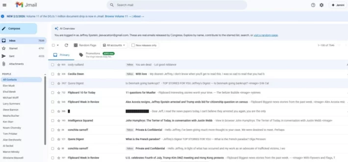 Jmail: Ποια είναι η πλατφόρμα που έφτιαξαν δύο προγραμματιστές, «χώρεσαν» χιλιάδες αρχεία για τον Επστάιν και τα δίνουν στο κοινό