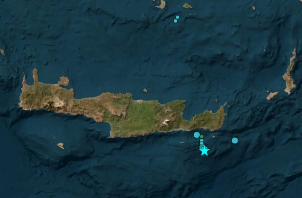 Ισχυρός σεισμός 5,7 Ρίχτερ ανοιχτά του Λασιθίου